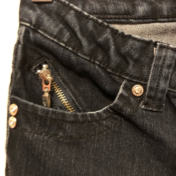 Virgin only studded zip embellished  jeans size 9 - Picture 4 of 8
